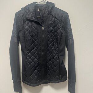 Athleta Women’s Black Quilted Zip Jacket Coat Size XS Athletic Lightweight  Desc